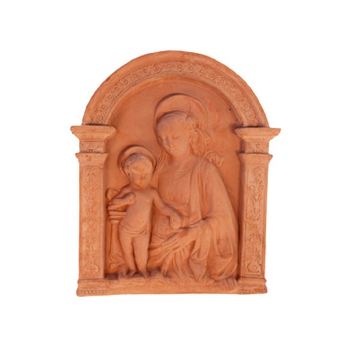 Madonna Robbiana con Tabernacolo in Terracotta