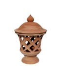 Lampione a rete a tornio in terracotta | Terrecotte Cestenoli