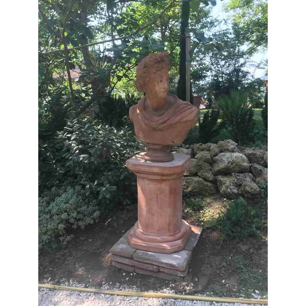 Busto Dioniso grande in terracotta | Terrecotte Cestenoli