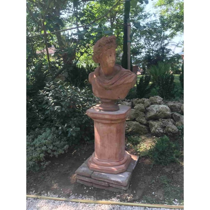 Busto Dioniso grande in terracotta | Terrecotte Cestenoli