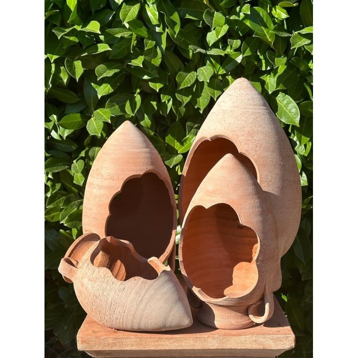 Anfora aperta a tornio in terracotta | Terrecotte Cestenoli