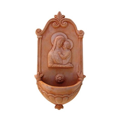 Acquasantiera con Madonna Galestro