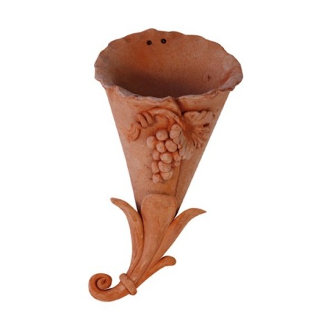 Cornucopia decorata in terracotta | Terrecotte Cestenoli
