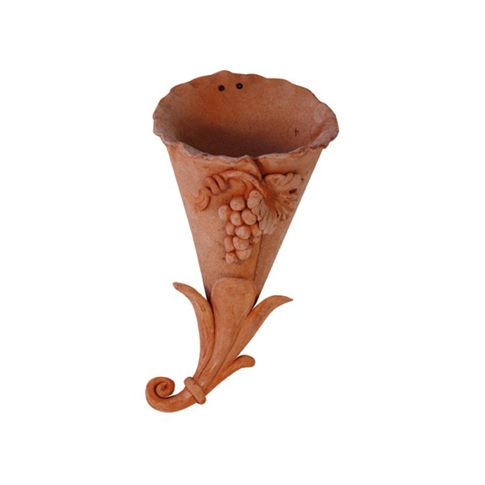 Cornucopia decorata in terracotta | Terrecotte Cestenoli