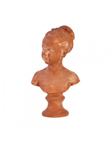 Busto Bambina Con Base In Terracotta