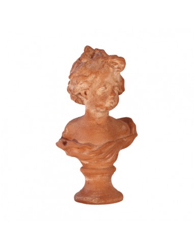 Busto Bambino Con Base In Terracotta