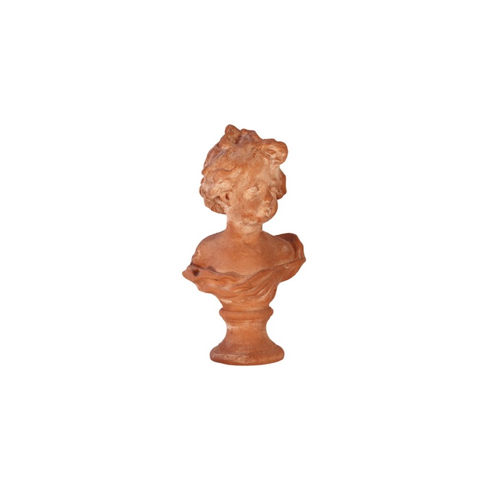 Busto Bambino Con Base In Terracotta
