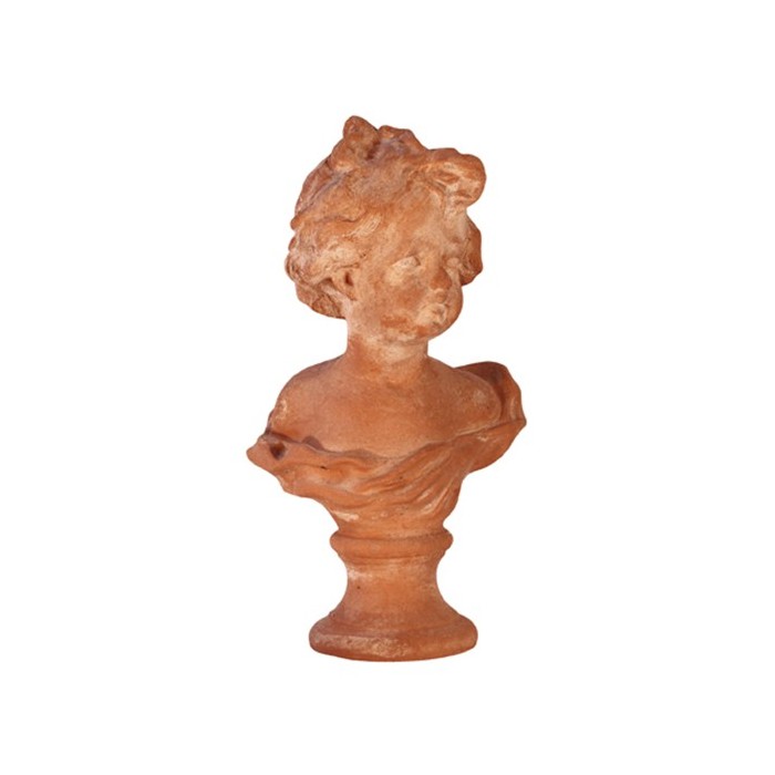 Busto Bambino Con Base In Terracotta