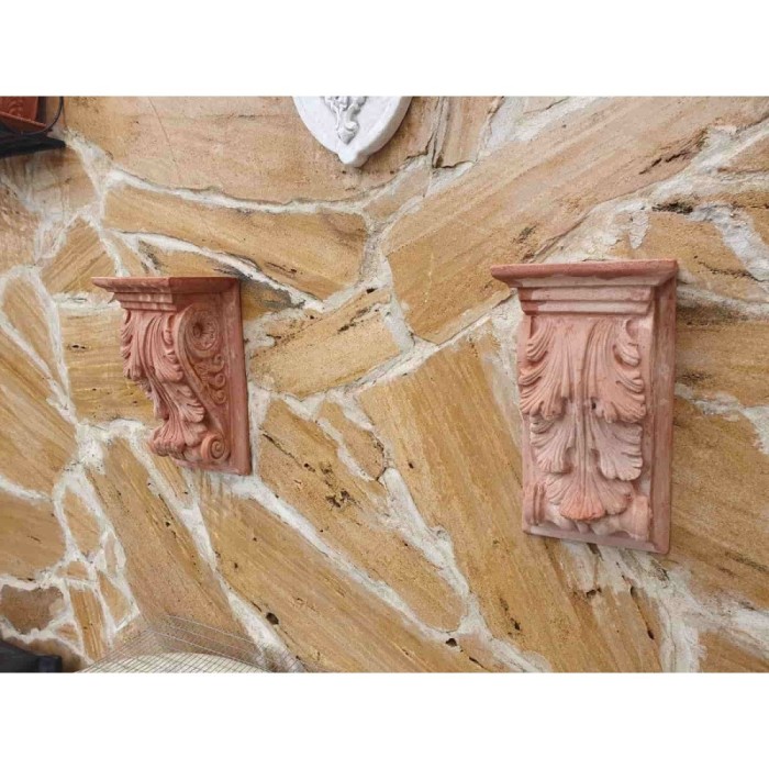 Mensola con foglia d'acanto in terracotta | Terrecotte Cestenoli