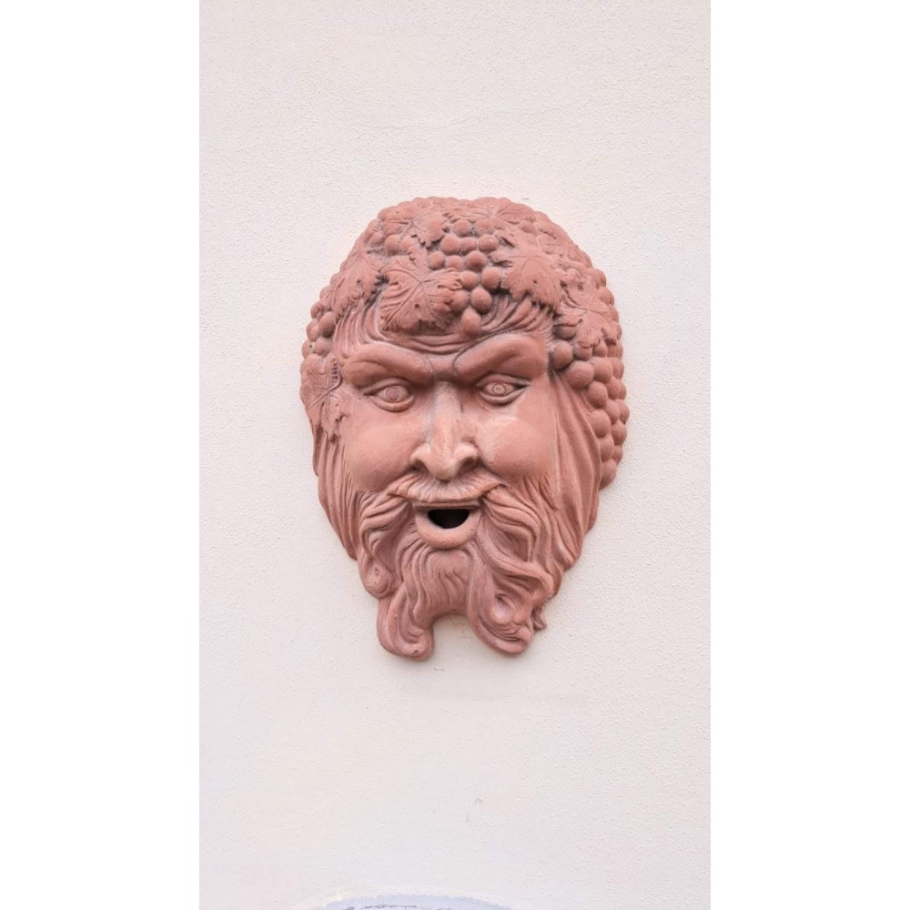 Maschera Bacco in Terracotta | Terrecotte Cestenoli