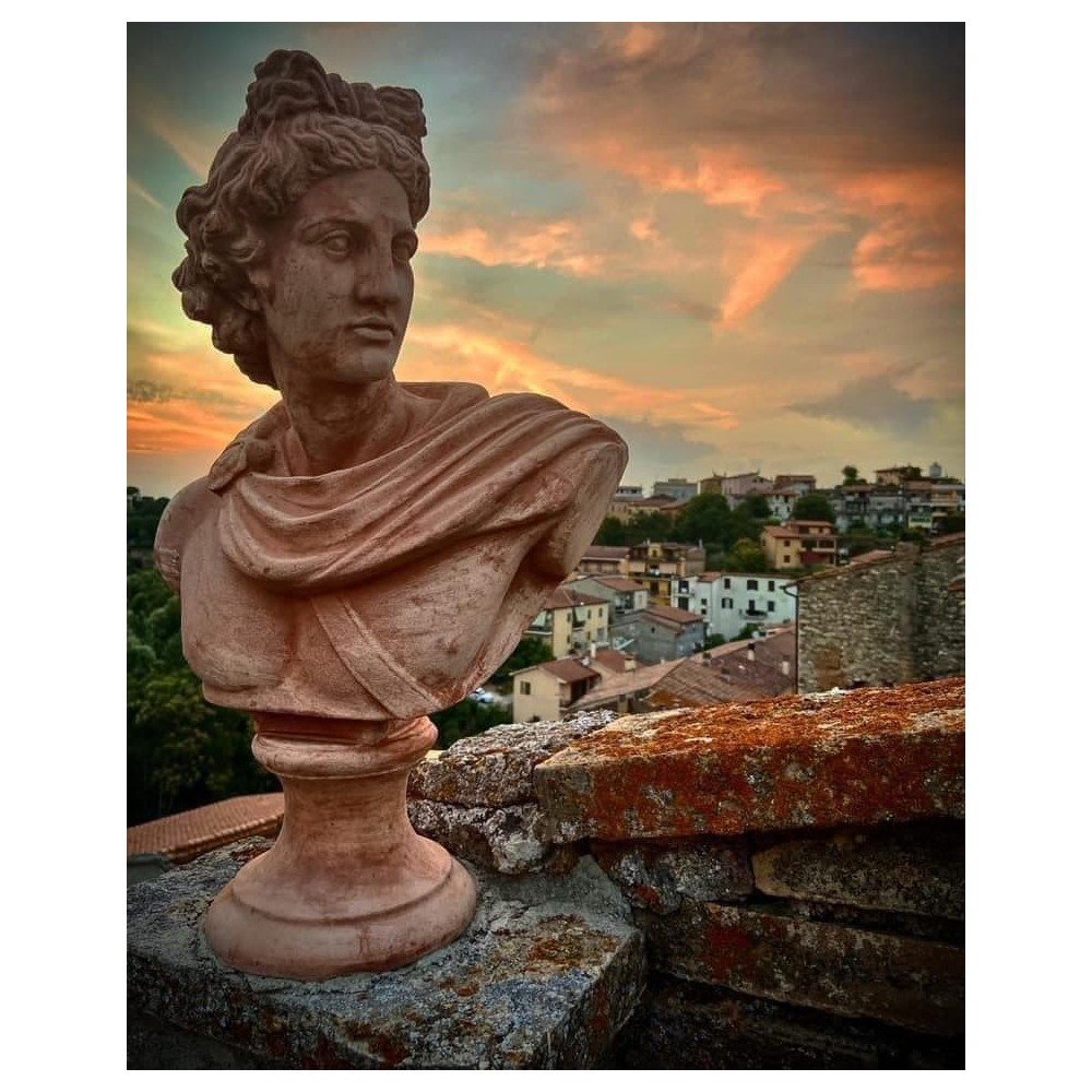 Busto Dioniso in terracotta | Terrecotte Cestenoli