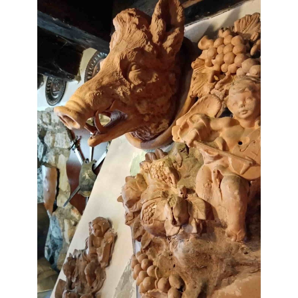 Testa di cinghiale in terracotta | Terrecotte Cestenoli