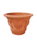 Impruneta Terracotta Mask-Worked Vase