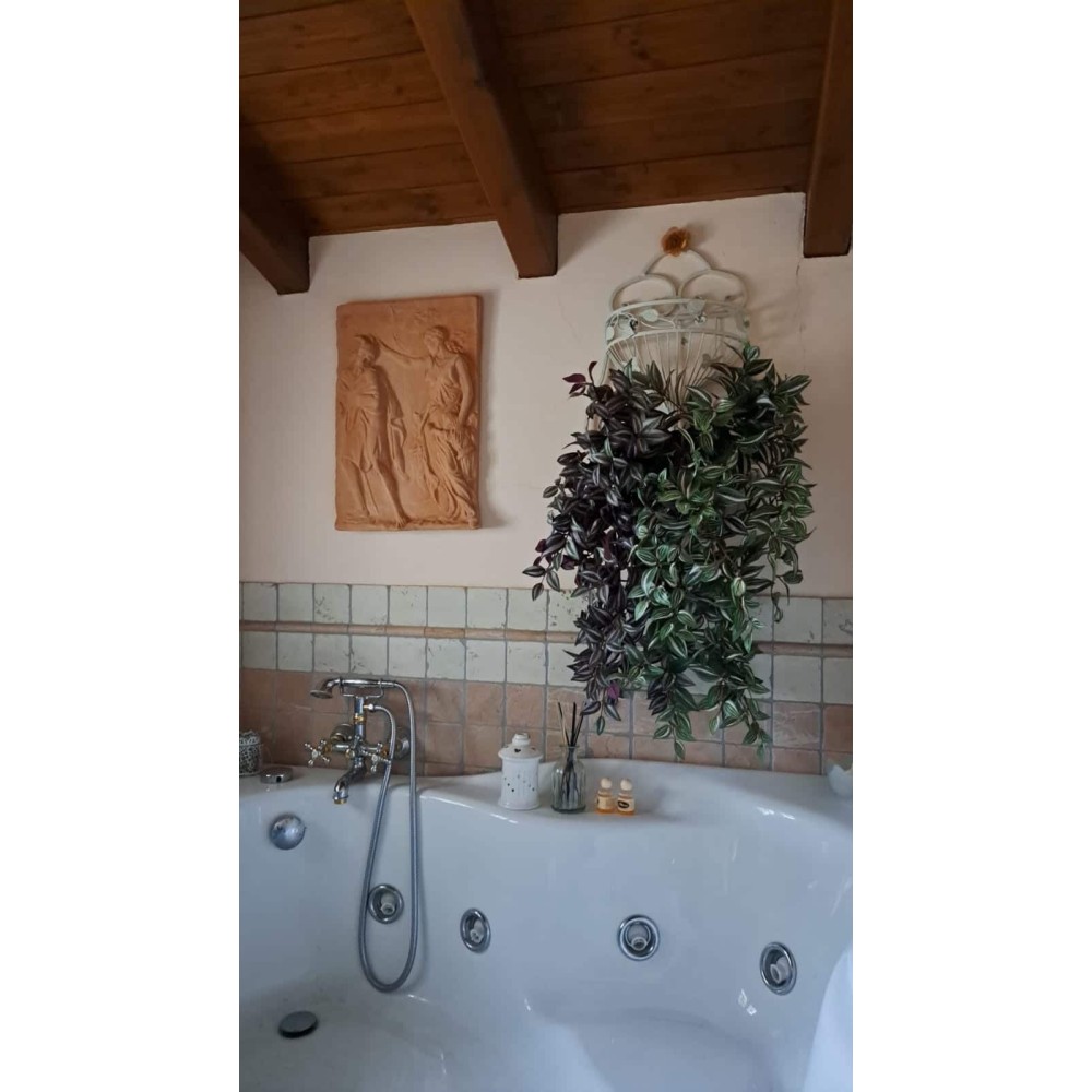 Pannello della abbondanza che scaccia l'avaro in terracotta | Terrecotte Cestenoli