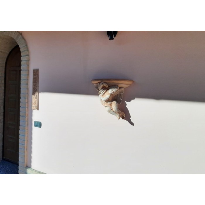 Tasca a parete con putto in terracotta | Terrecotte Cestenoli