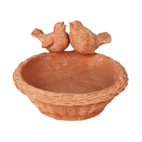 Cesto Uccellini in Terracotta