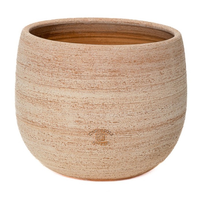 Vaso Tondo Moderno a Tornio in Terracotta | Terrecotte Cestenoli