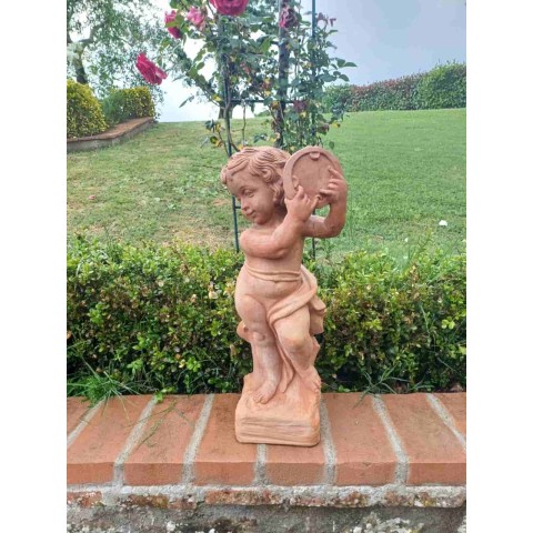 Musician Putto with Terracotta Tambourine 2