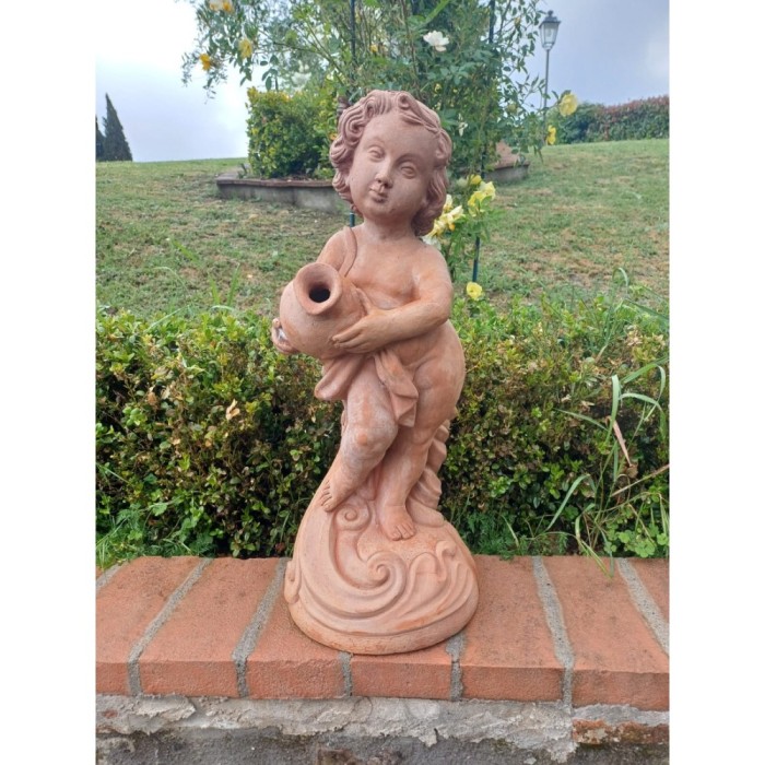 Putto con anfora in terracotta | Terrecotte Cestenoli