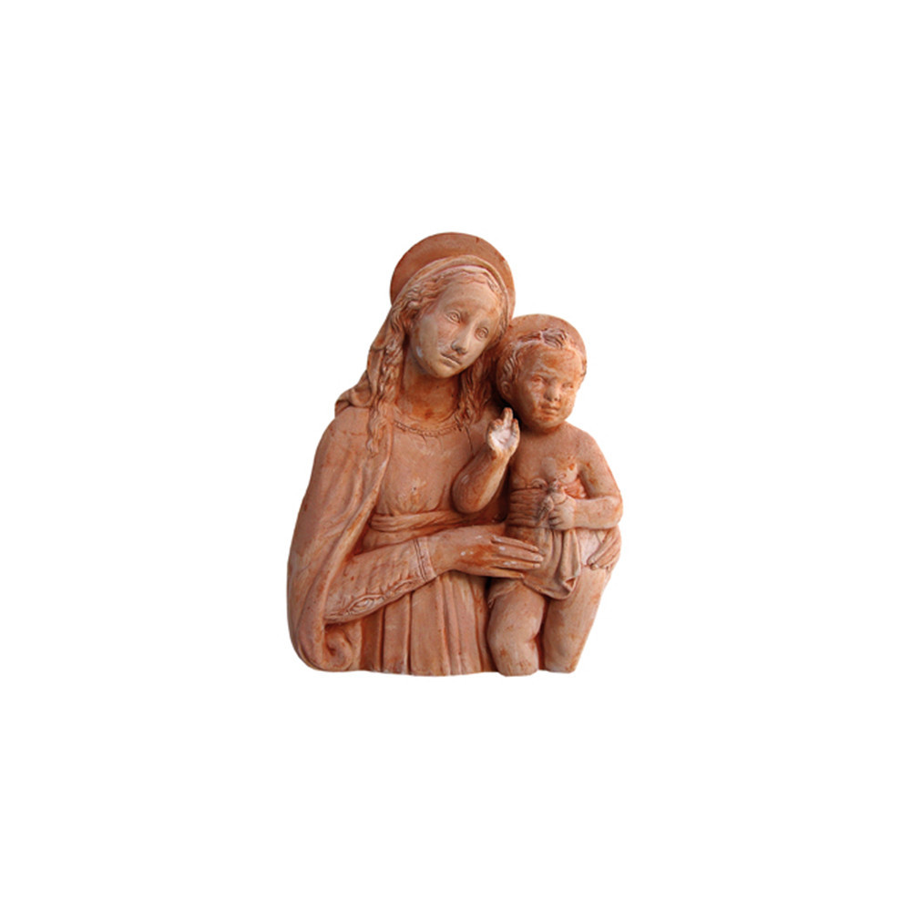 Madonna con bambino in terracotta