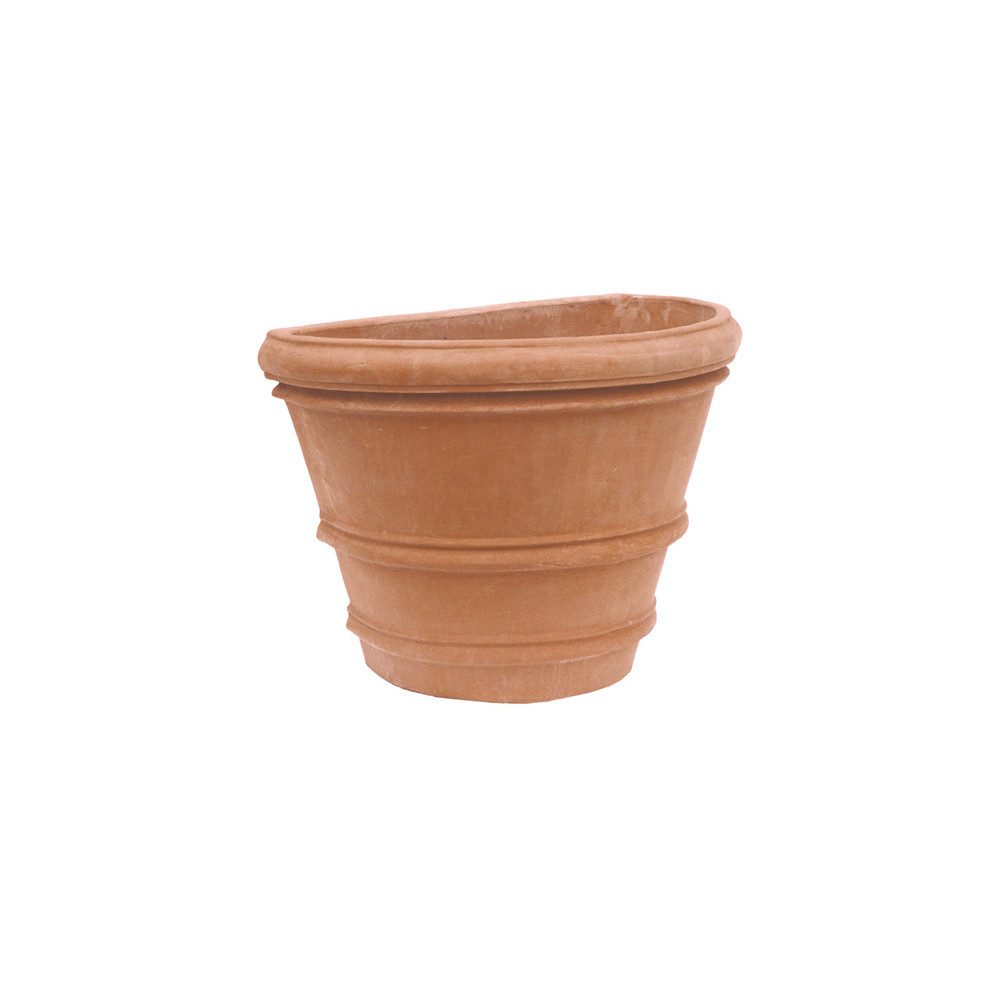 Vaso a parete liscio in terracotta d'Impruneta | Terrecotte Cestenoli