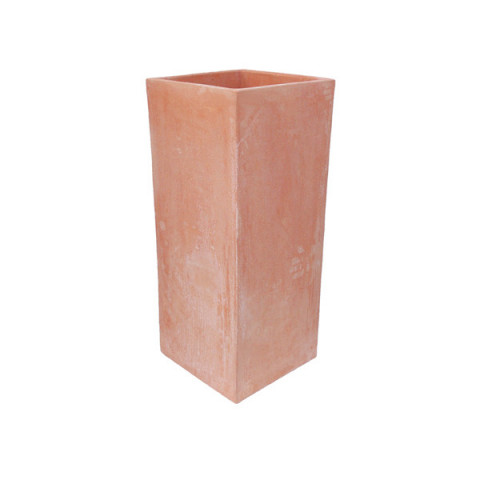 Quadrato liscio alto in terracotta d'impruneta 2