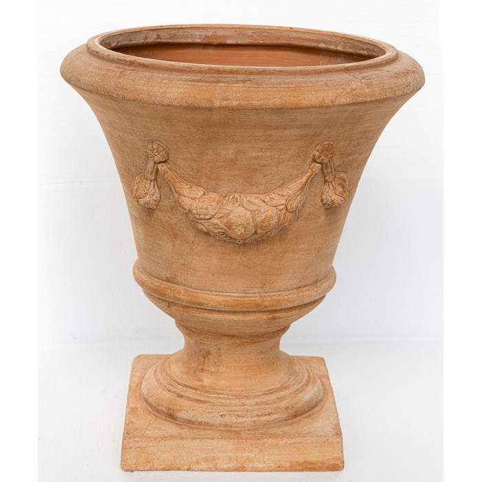 Vaso a Calice Festonato in Terracotta d'Impruneta